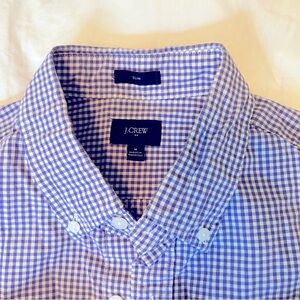 Purple gingham J Crew Factory M slim shirt